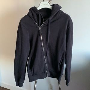 All Saints black zip up hoodie